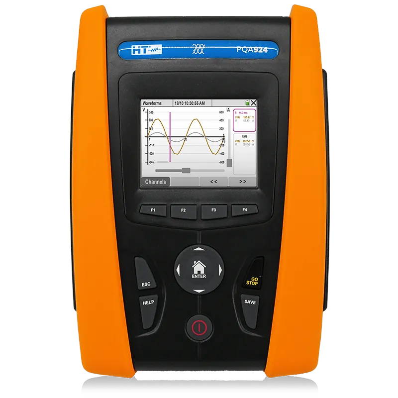 HT Italia PQA924 Class S Power and Energy Quality Analyzer | Advanced Auto-Configuration, Touch Screen, 63rd Harmonic Analysis, IEC/EN61000-4-30 Compliance